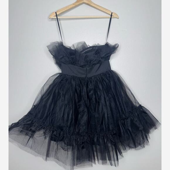 Katie May Elle Tulle Strapless Mini Dress NWT Black Size Medium Voluminous - Picture 9 of 10